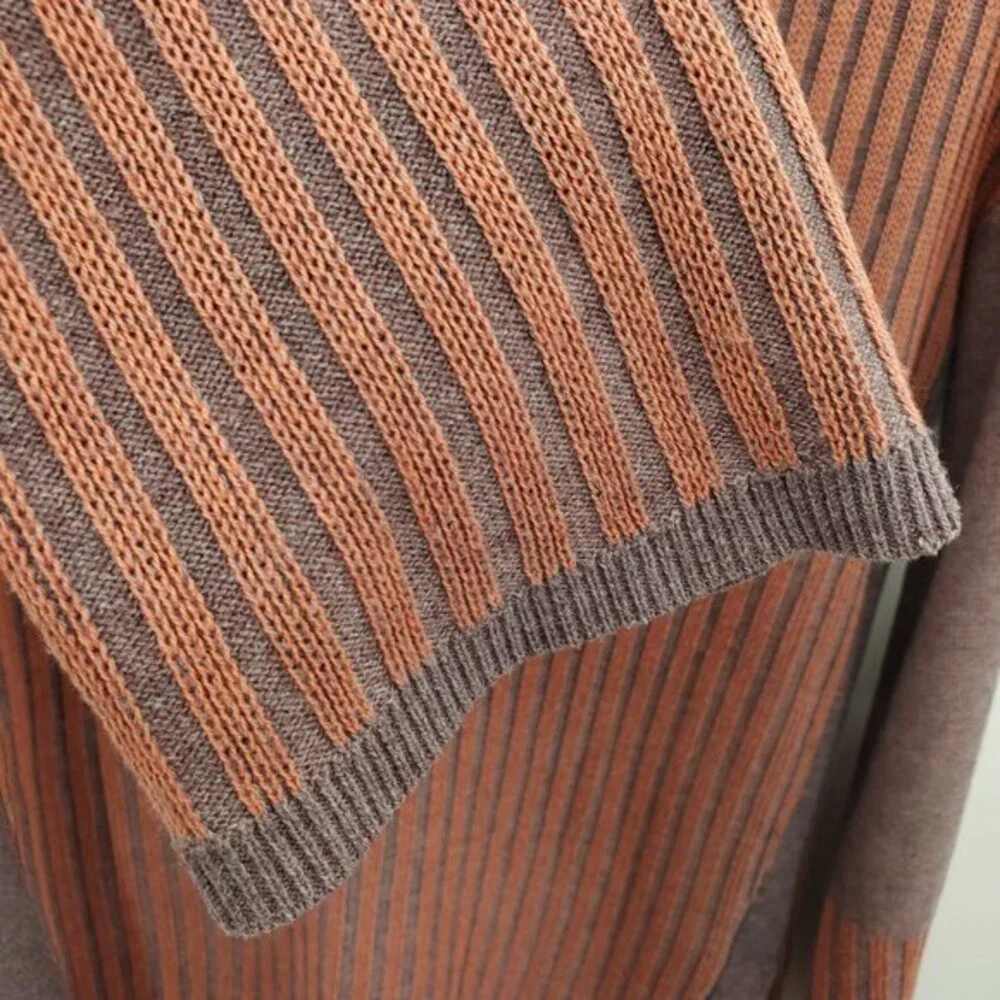 Smartwool Shadow Pine V-Neck Rib Sweater M Sparrow Heather/Sunset Coral Heather
